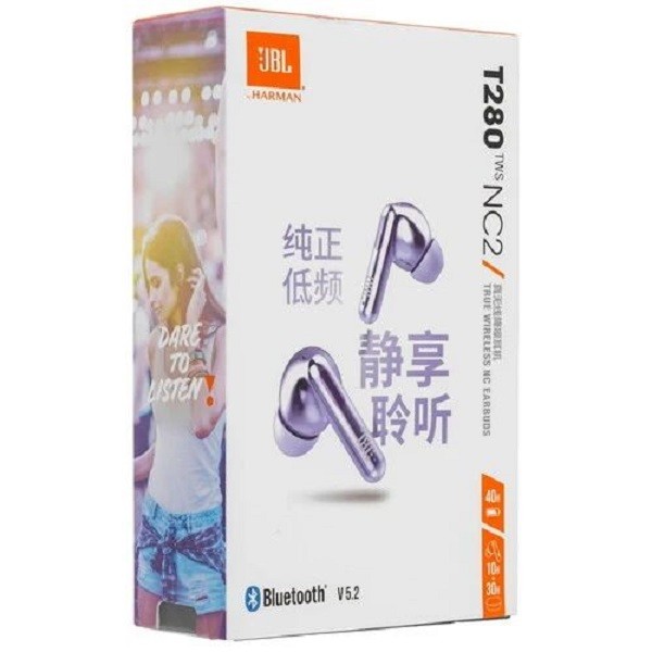 Bluetooth-гарнитура JBL Tune 280 TWS NC2 Bluetooth фиолетовый